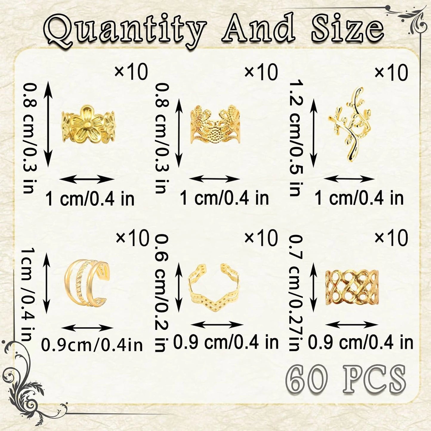 Hair Jewelry for Braids Gold Braid Clips Style
