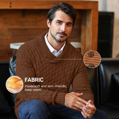 Men's Sweater Winter Shawl Collar