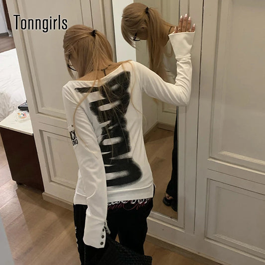 American Retro Print T-shirt Women