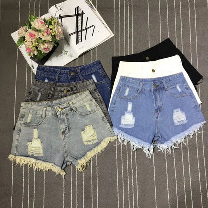 A-Line Sexy Hot Girl Denim Shorts Fashion Women