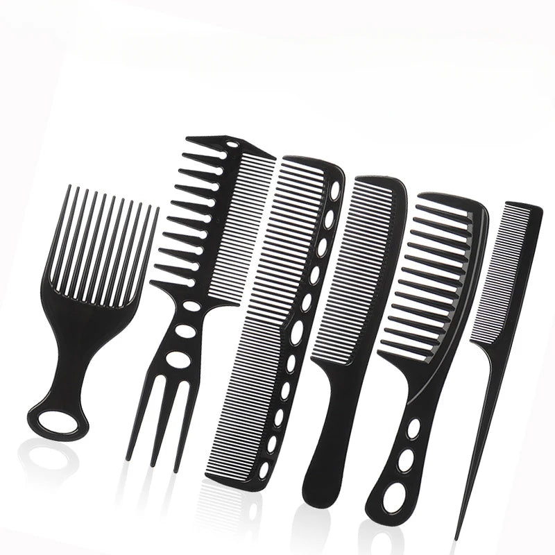 6Pcs/set Professional  Barber Salon Hair Style Comb