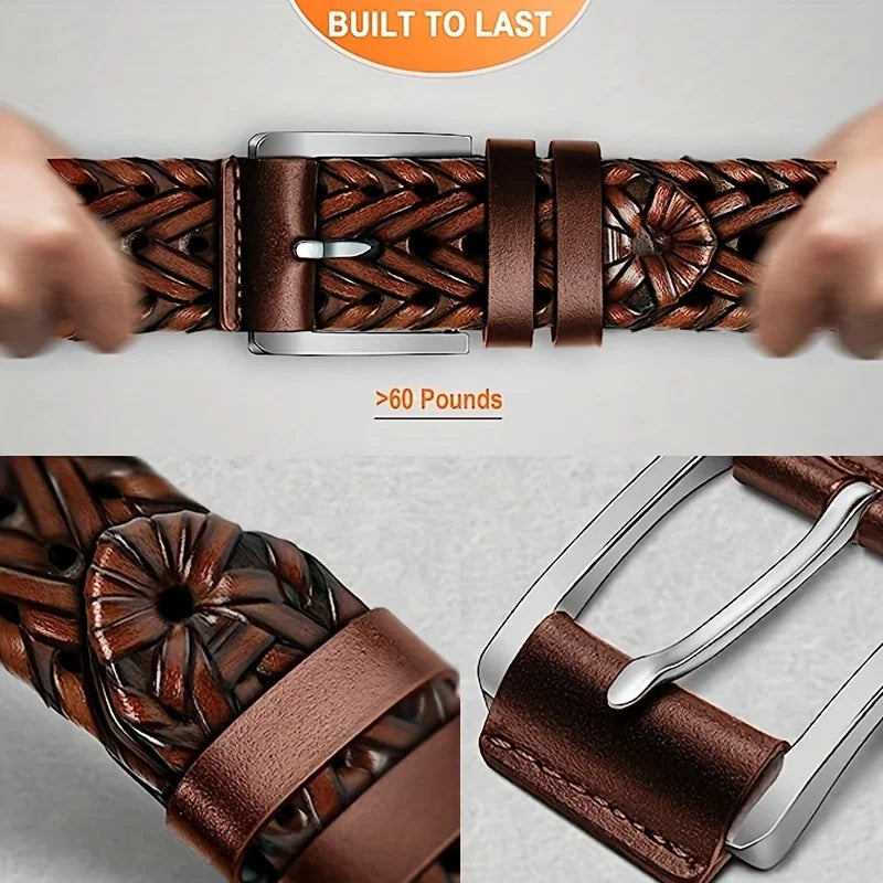 Men's Belt Casual Sports Hollow Woven