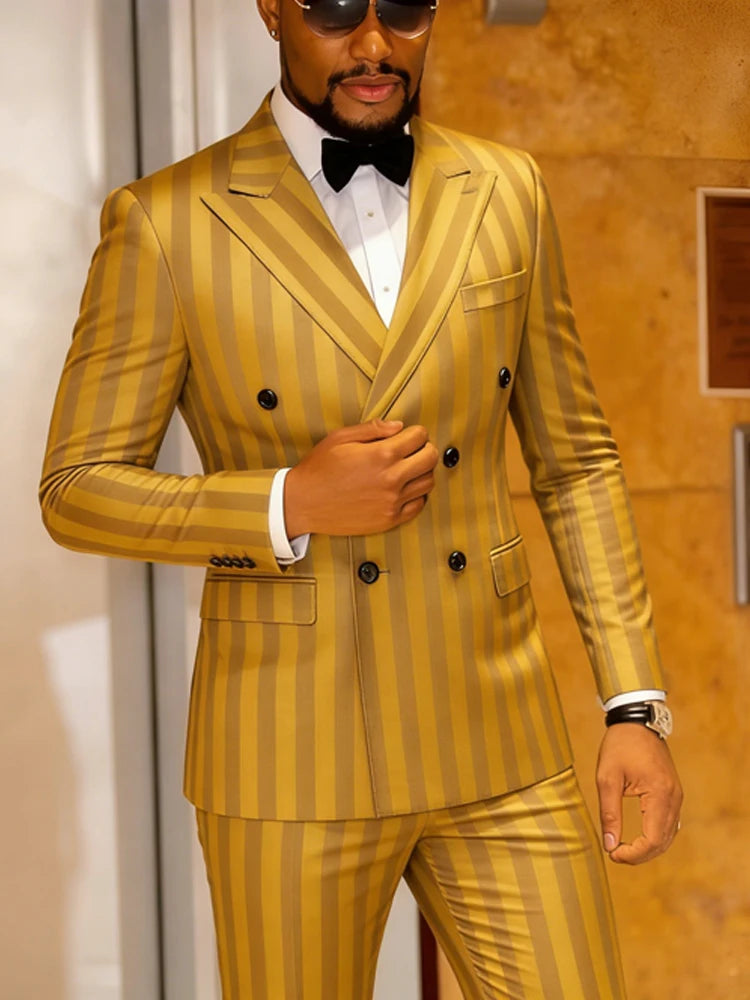 Men's Jacquard 2 Piece Suits
