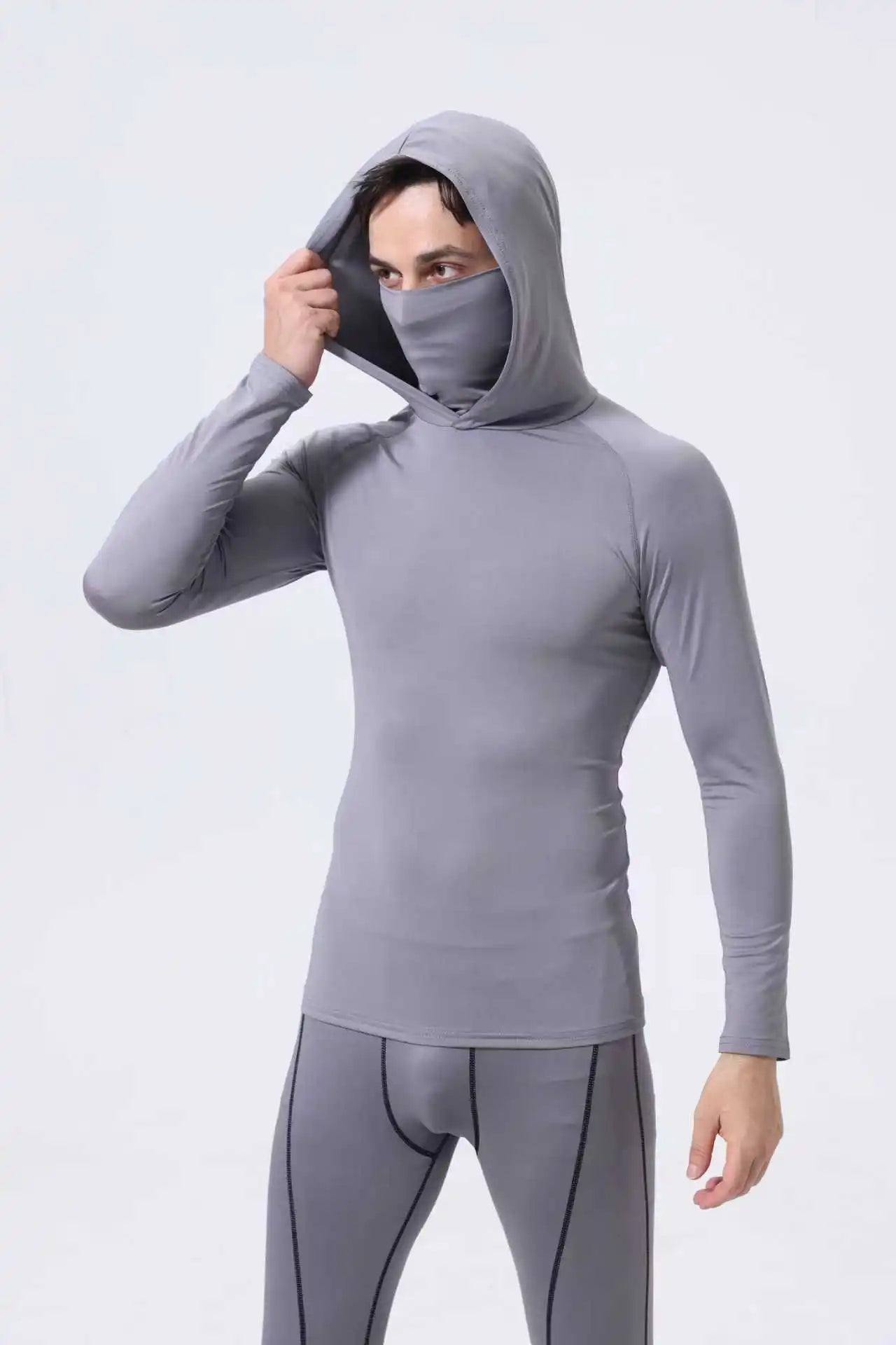 3-Piece Men's Hooded Sweatshirts With Facemasks,