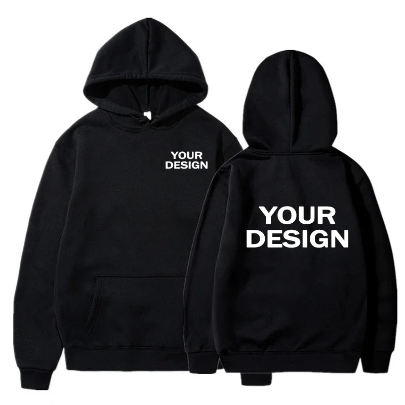 Custom Prints Men's Women's Hoodies Loose Casual Wear Solid Color Hoodies Long Sleeve Hooded Personality Streetwear Sweatshirts