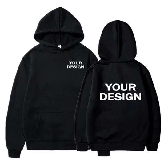 Custom Prints Men's Women's Hoodies Loose Casual Wear Solid Color Hoodies Long Sleeve Hooded Personality Streetwear Sweatshirts