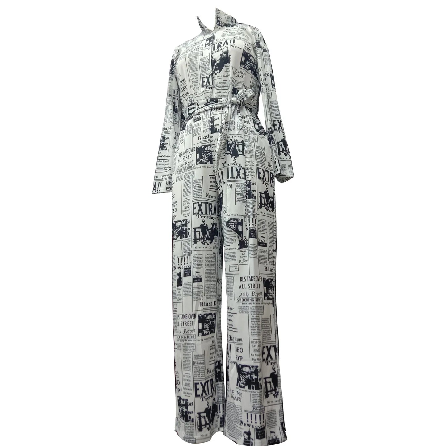 Women's Sexy Cardigan  Long Sleeve Plus Size Jumpsuit