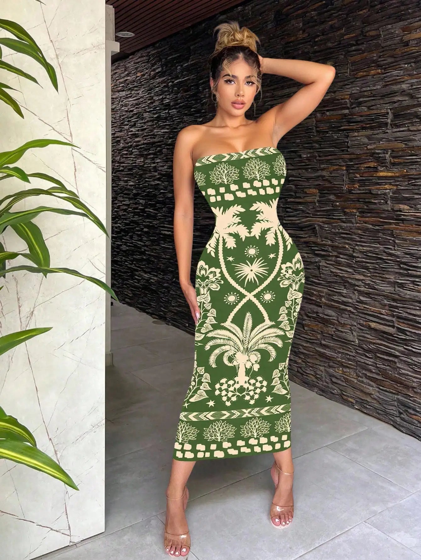 Bohemian Floral Print Maxi Beach Casual Dress