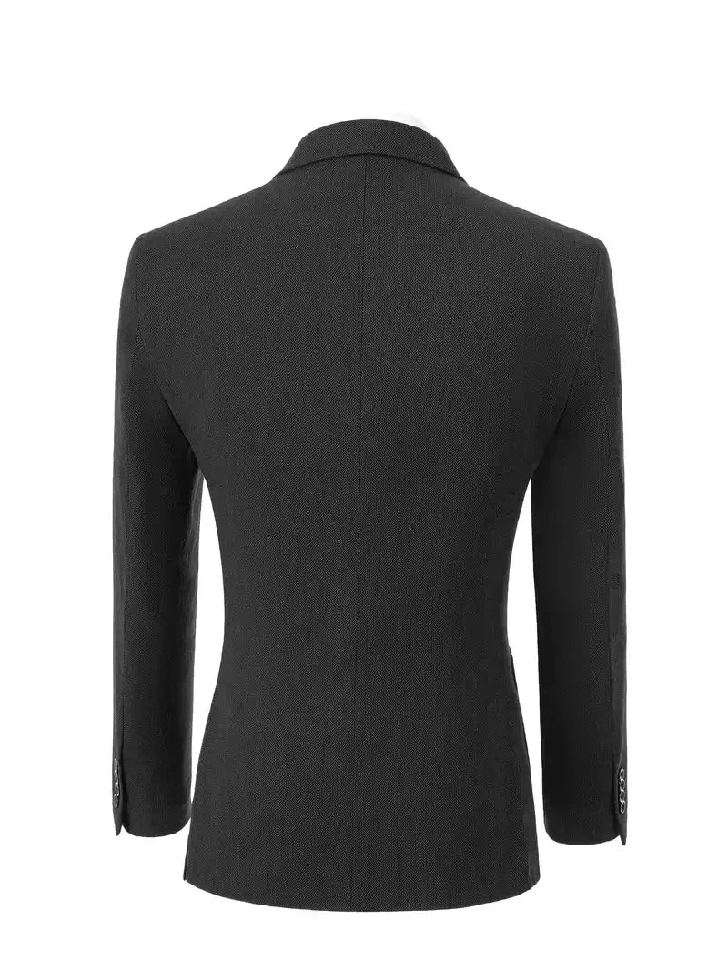 Elegant 3pcs Men's Tweed Suits Wool Blend