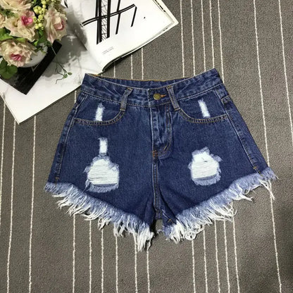 A-Line Sexy Hot Girl Denim Shorts Fashion Women