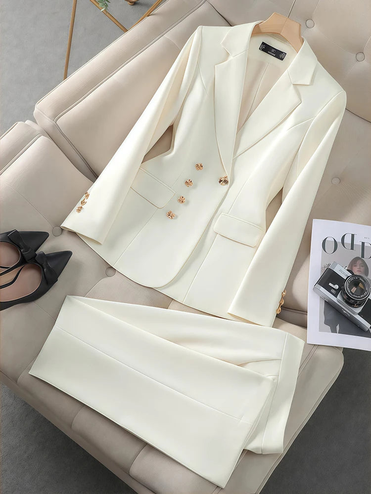 2Pcs Women's Suit Casual Pants Fashion
