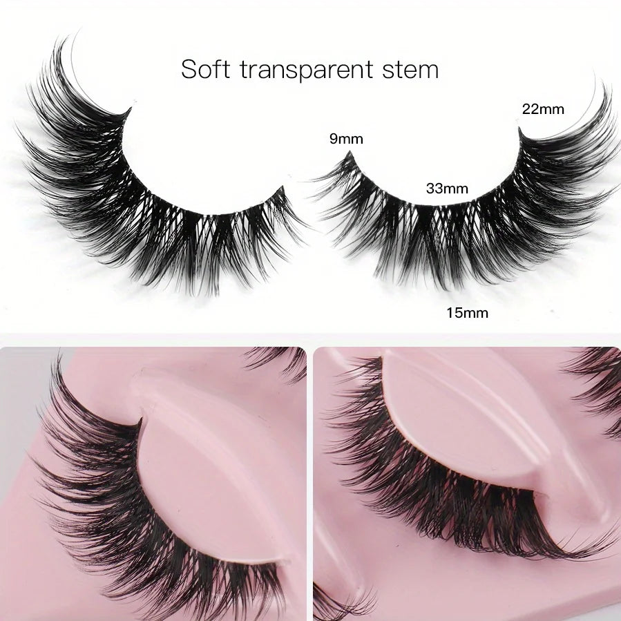 3Boxes(15Pairs) Cat Eye Lashes Fake Eyelashes