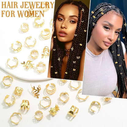 Hair Jewelry for Braids Gold Braid Clips Style