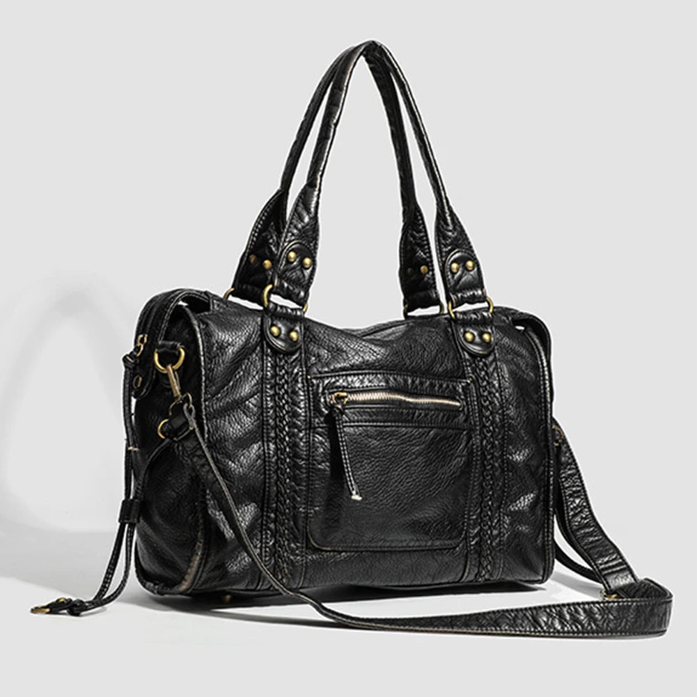 Leather Retro Shoulder Bag For Women