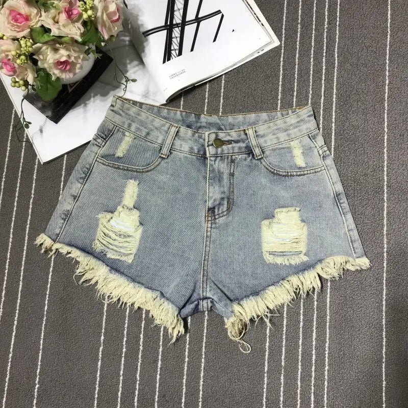 A-Line Sexy Hot Girl Denim Shorts Fashion Women