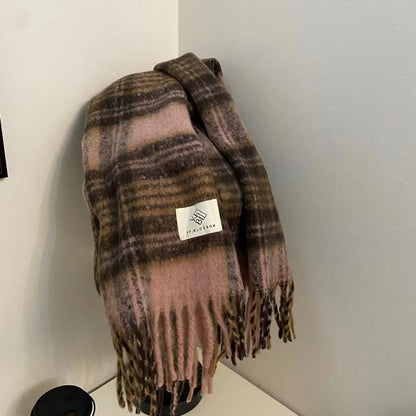Men's and Women's Ramen Mohair Enlarged Thickened Scarf