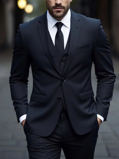 Men's Three-Piece White Suit