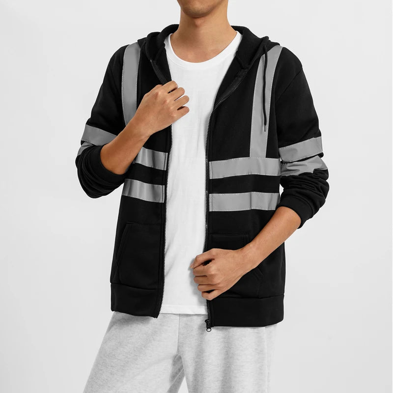 Men s High Visibility Reflective Hooded Workwear