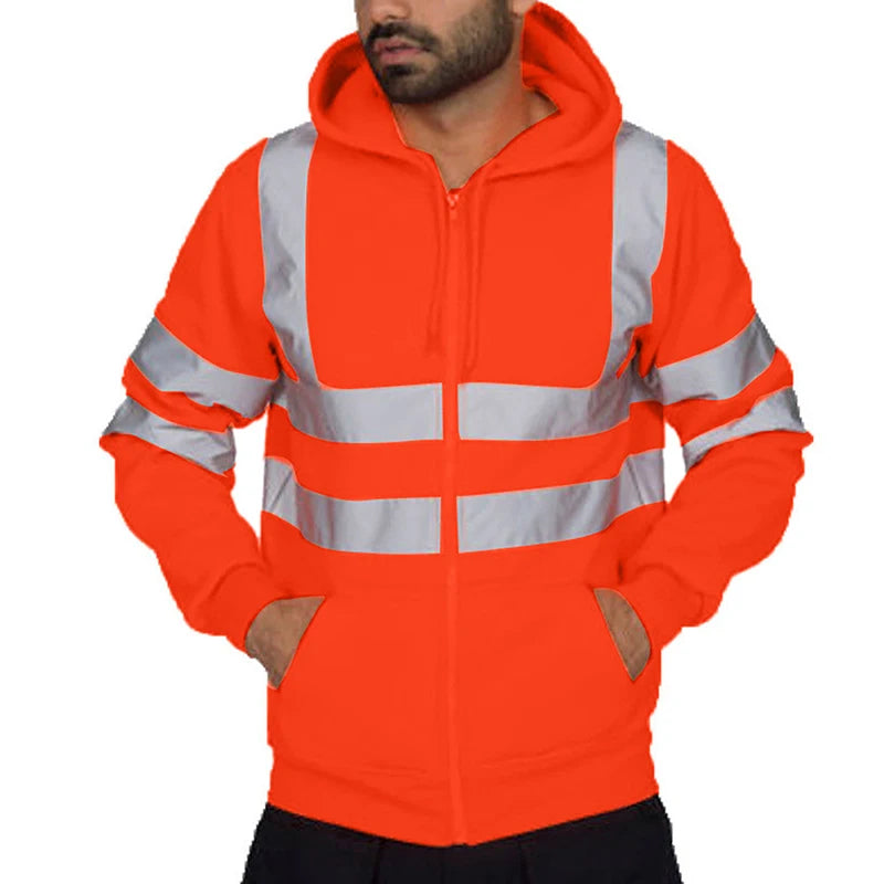 Men s High Visibility Reflective Hooded Workwear