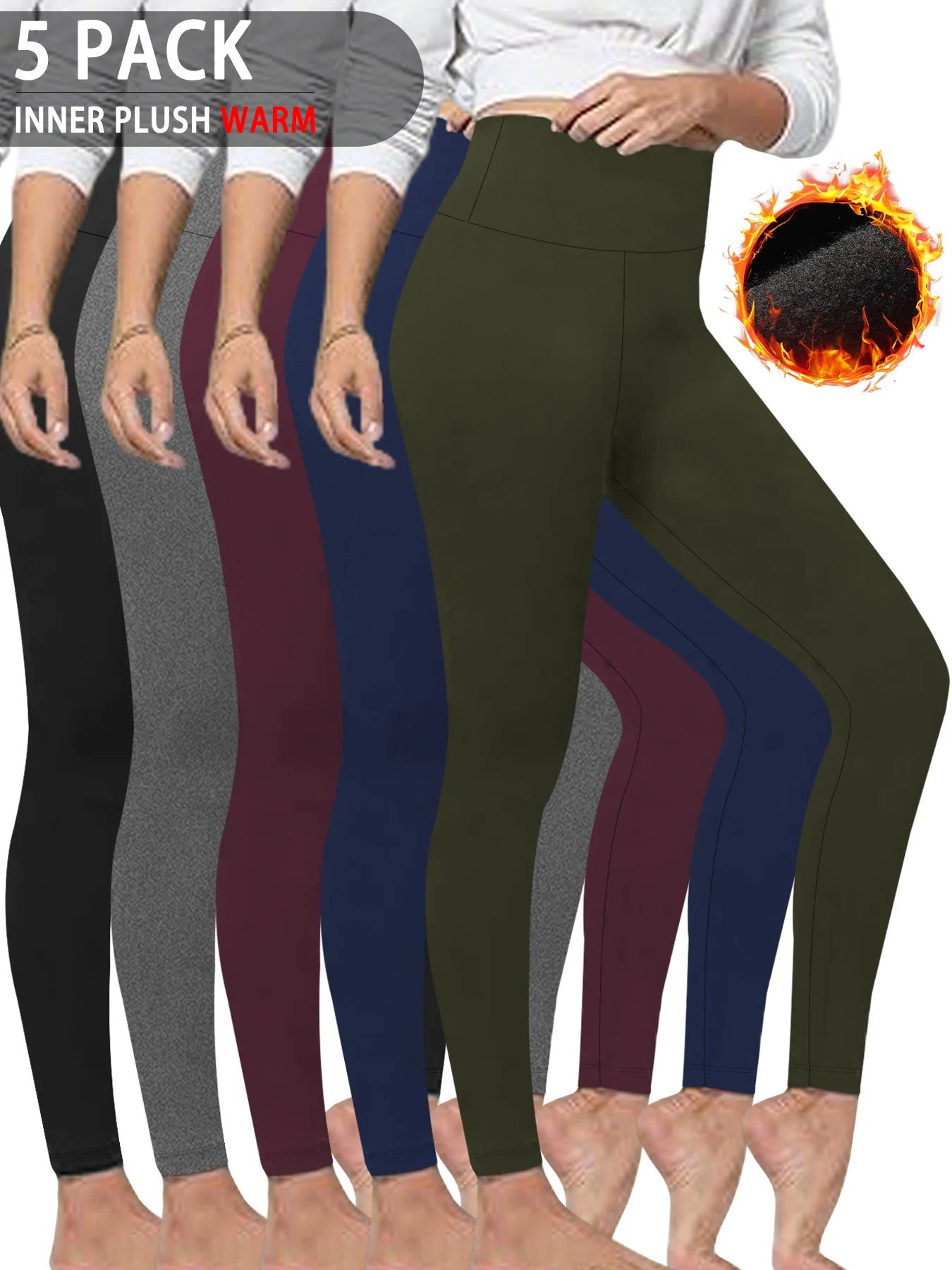 5 Pack Womens Thermal Fleece
