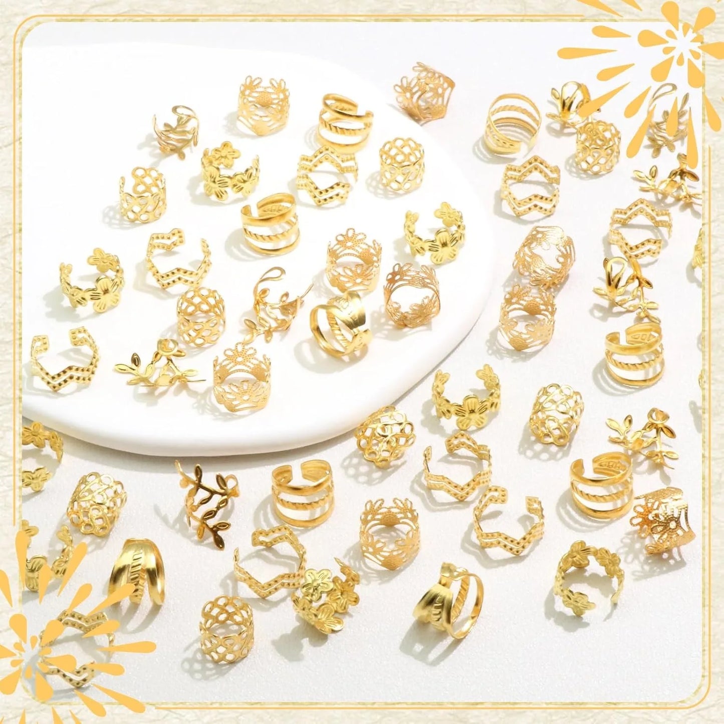 Hair Jewelry for Braids Gold Braid Clips Style