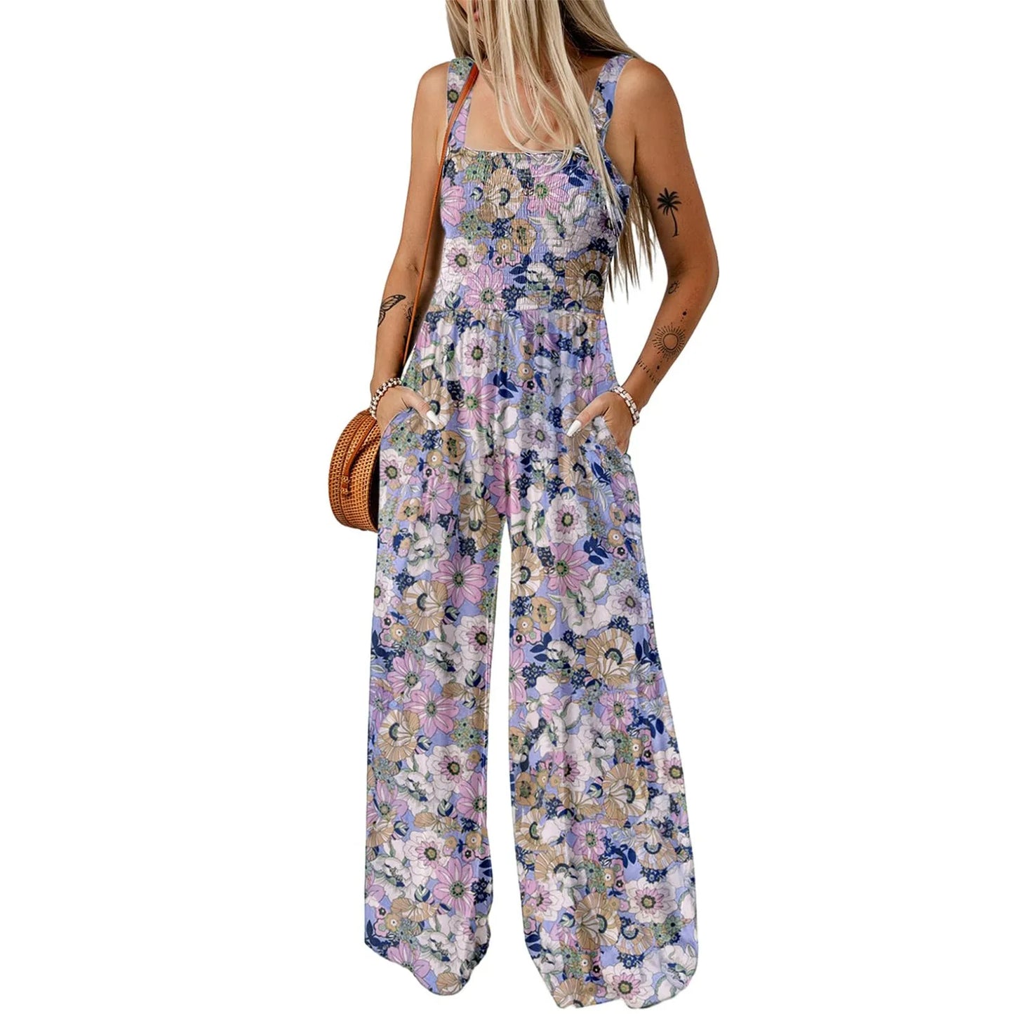 Sleeveless Printed Jumpsuit Women