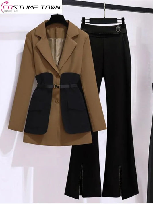 Elegant Women Pants Suit Office Outfits