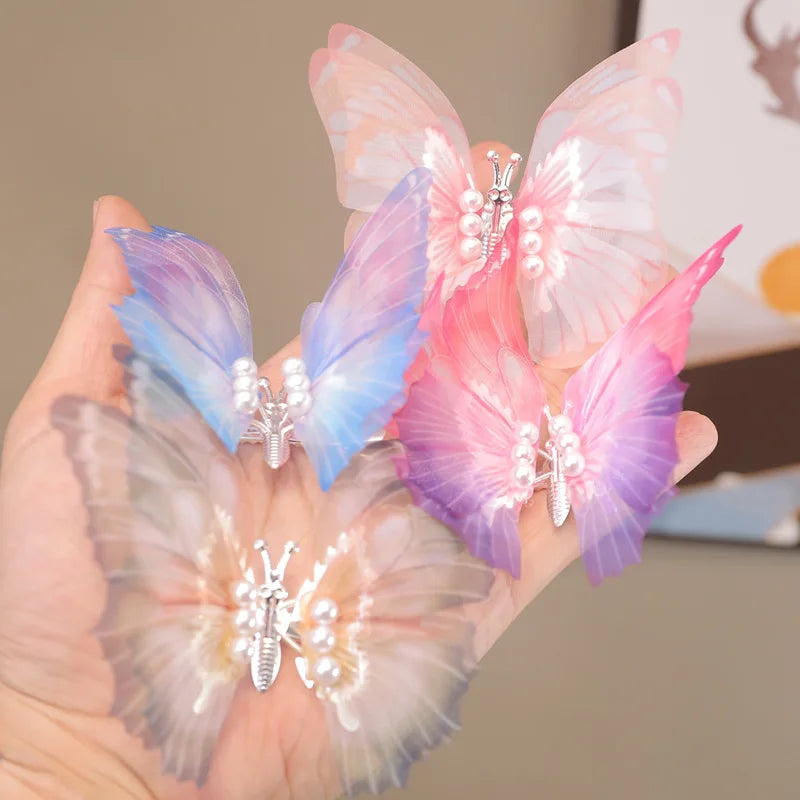 Colorful Moving Butterfly Hair Clips for Girls,